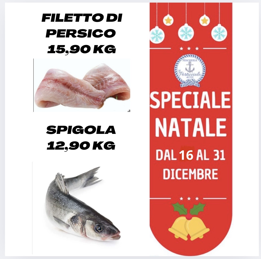 Avviso Ordini Natale 2024 Pescheria IL PORTICCIOLO Ciampino