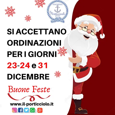 Ordini Natale 2024 Pescheria IL PORTICCIOLO Ciampino